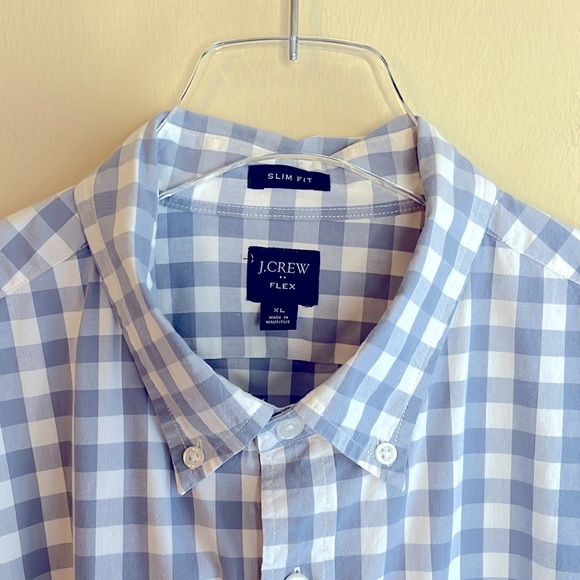 J. Crew Gingham Flex Casual Button Down Shirt XL - Picture 3 of 6